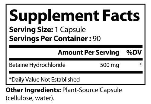 Betaine HCL Plus – Stomach Acid & Digestive Support | Premier Labs USA