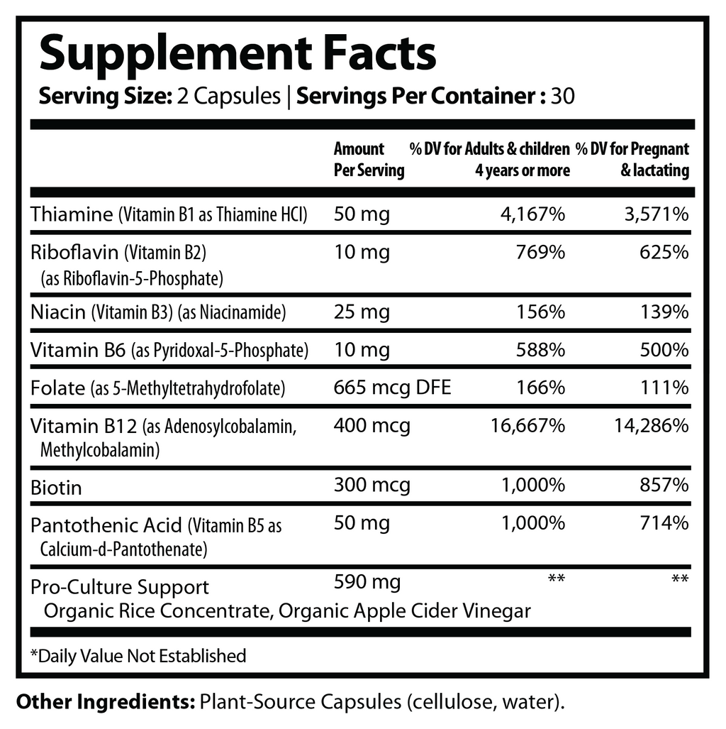 Vitamin B Complex – Energy, Brain & Nervous System Support | Premier Labs USA
