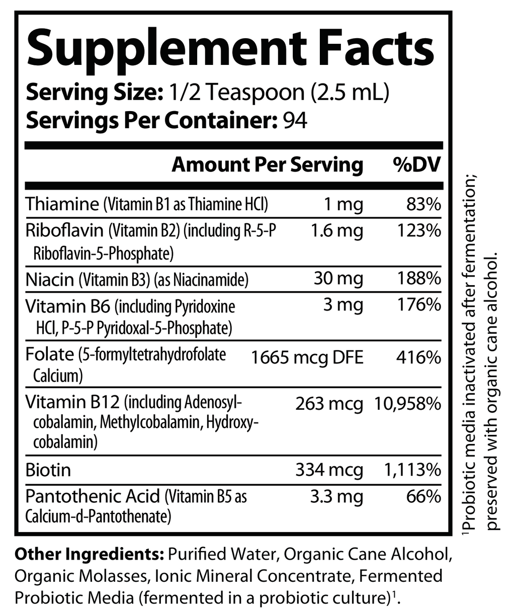 Fermented Vitamin B Complex – Liquid B Vitamins for Energy, Brain & Nervous System Support | Premier Labs USA
