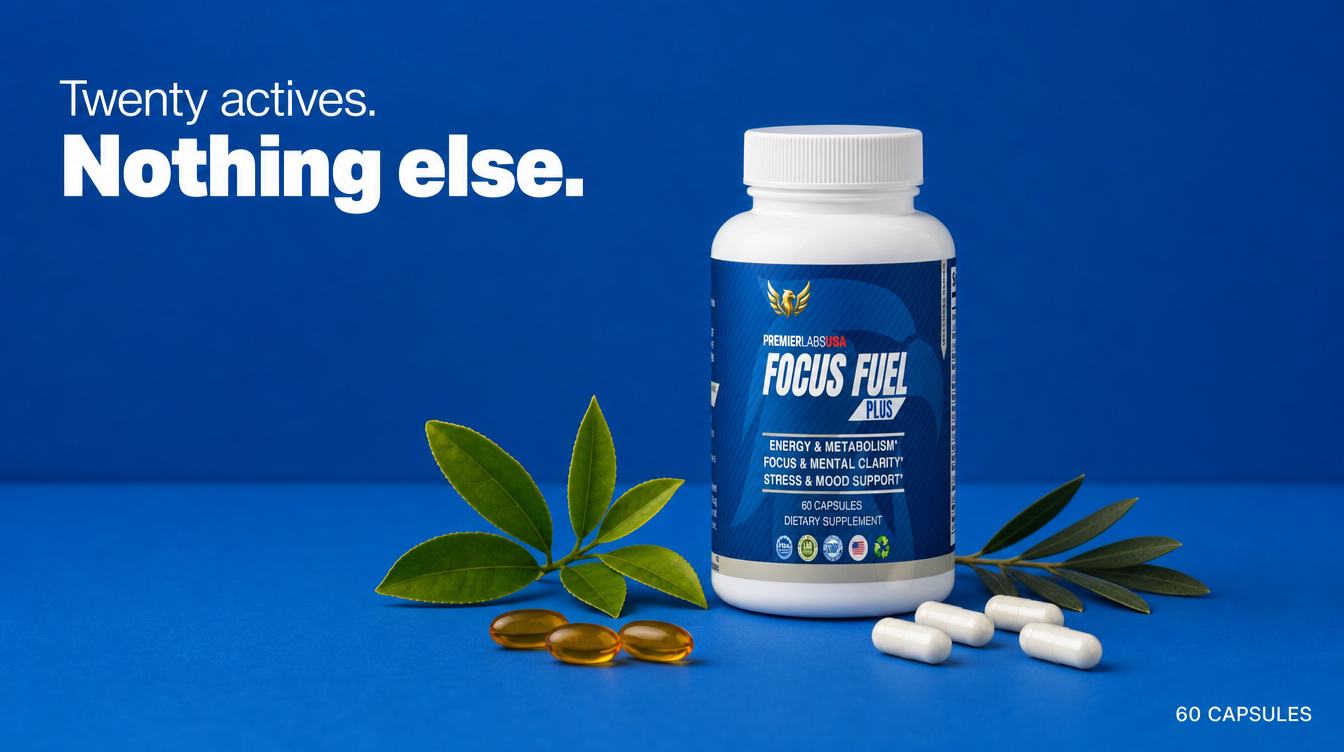 Focus Fuel Plus — twenty actives, nothing else